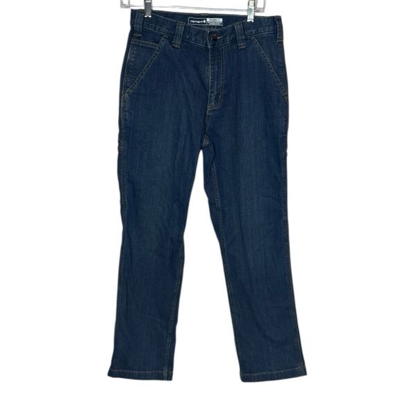 Carhartt Men's Relaxed Fit Utility Medium Dark Blue Jeans. Size 30X30. - Picture 4 of 16